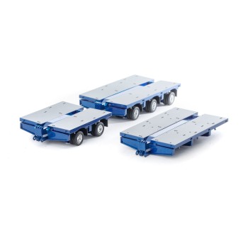 Drake ZT09076A AUSTRALIAN Heavy Haulage 7x8 Steerable Trailer 2x8 3x8 Clip Trailer Accessory Kit Metallic Blue  - Scale 1:50