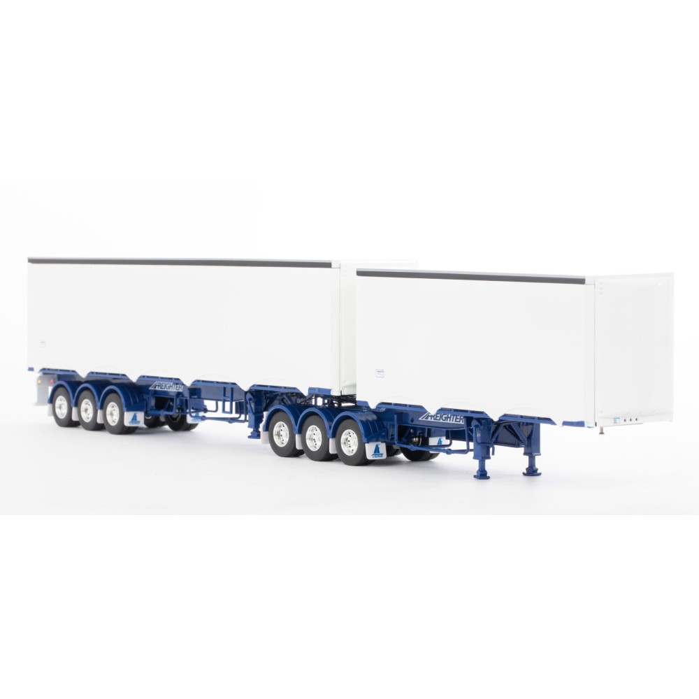 Drake ZT09202 - Australian MaxiTRANS Eziliner B Double Set White / Blue - Scale 1:50