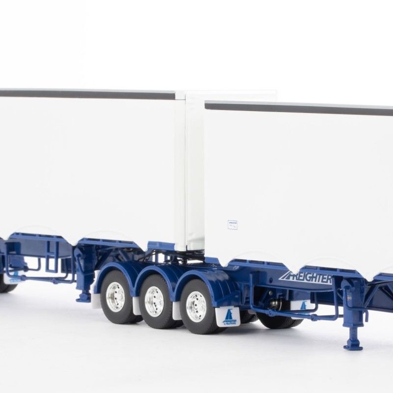 Drake ZT09202 - Australian MaxiTRANS Eziliner B Double Set White / Blue - Scale 1:50