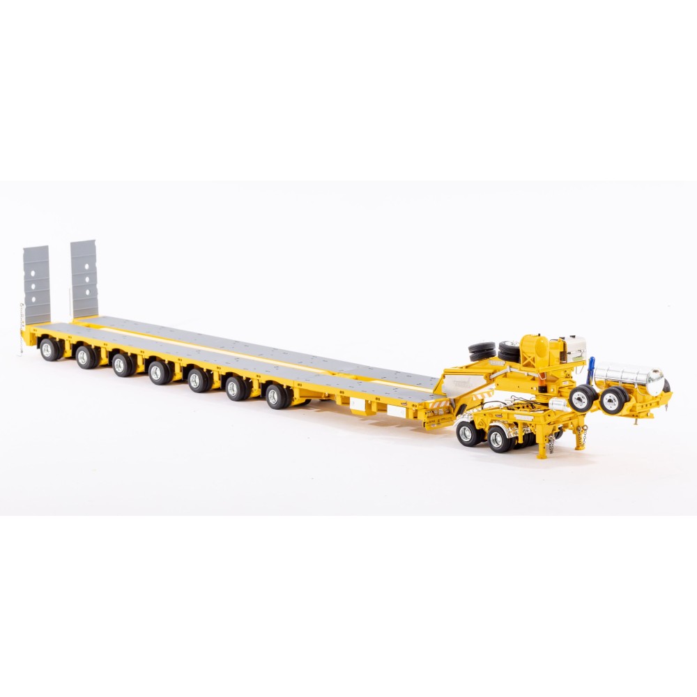 Drake ZT09073 AUSTRALIAN Heavy Haulage Drake 7x8 Steerable Trailer with 2x8 Dolly Chrome Yellow - Scale 1:50
