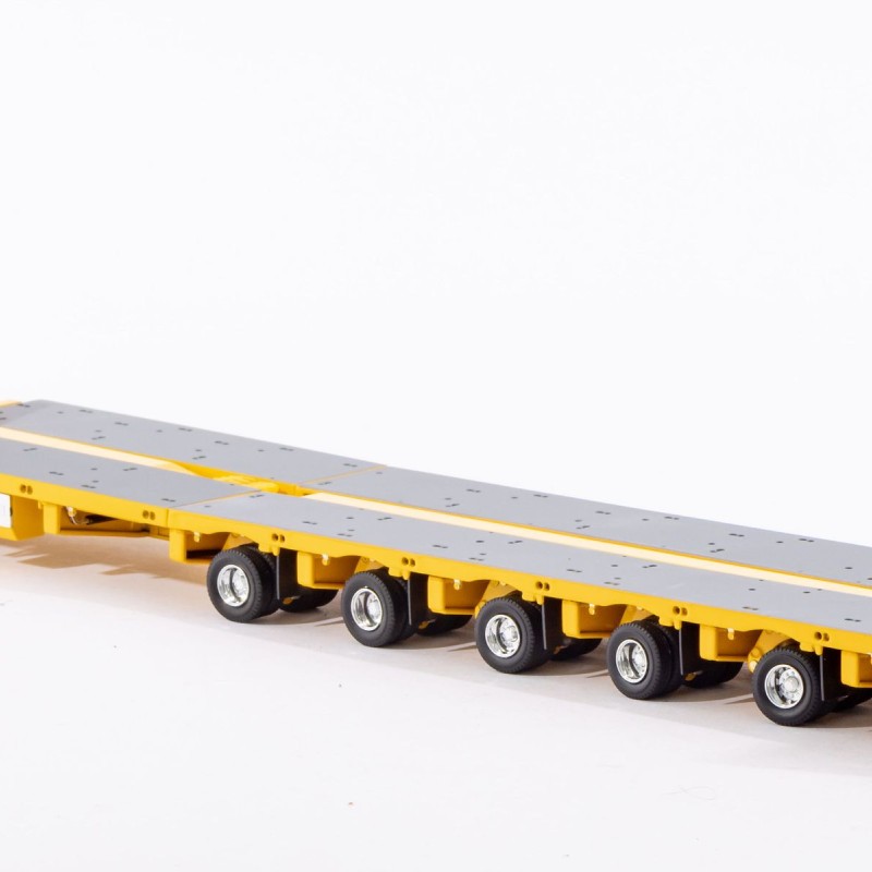 Drake ZT09073 AUSTRALIAN Heavy Haulage Drake 7x8 Steerable Trailer with 2x8 Dolly Chrome Yellow - Scale 1:50
