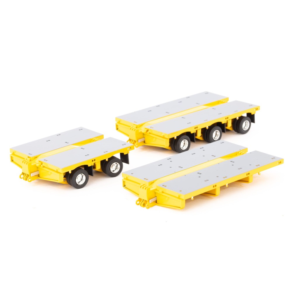 Drake ZT09073A AUSTRALIAN Heavy Haulage 7x8 Steerable Trailer 2x8 3x8 Clip Trailer Accessory Kit Crome Yellow - Scale 1:50