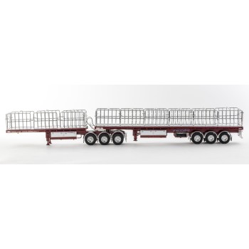 Drake ZT09227 AUSTRALIAN Freighter B Double Trailer Set Muscat - Scale 1:50 