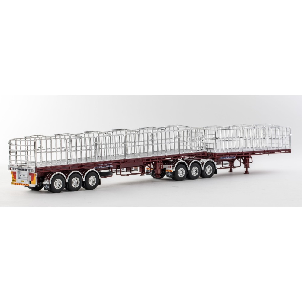 Drake ZT09227 AUSTRALIAN Maxitrans Freighter B Double Trailer Set Muscat - Scale 1:50 