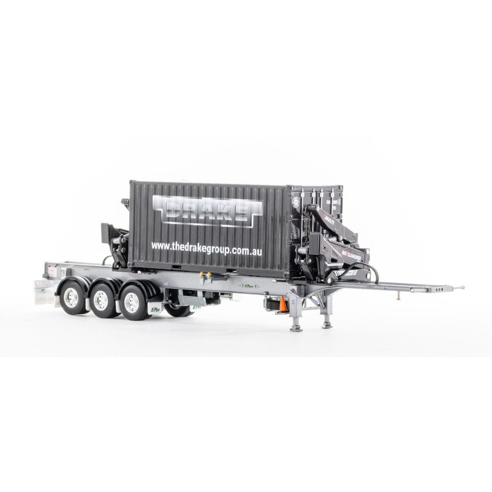 Drake ZT09245 AUSTRALIAN O’Phee BoxLoader Side Loading Trailer with Container - O’Phee Corporate Colours - Scale 1:50