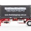 Drake ZT09247 AUSTRALIAN O’Phee BoxLoader Side Loading Trailer with Container - Red - Scale 1:50