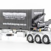 Drake ZT09248 AUSTRALIAN O’Phee BoxLoader Side Loading Trailer with Container - White - Scale 1:50