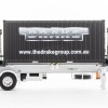Drake ZT09248 AUSTRALIAN O’Phee BoxLoader Side Loading Trailer with Container - White - Scale 1:50