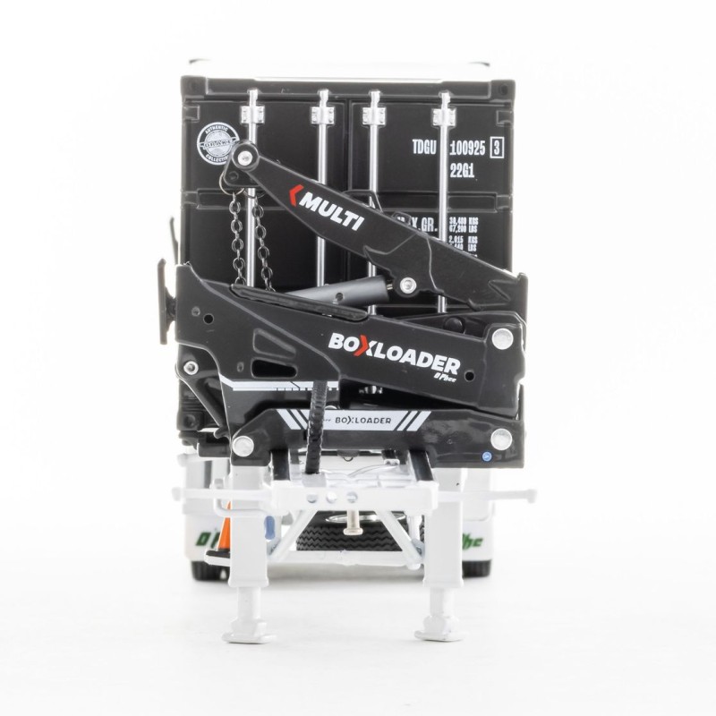 Drake ZT09248 AUSTRALIAN O’Phee BoxLoader Side Loading Trailer with Container - White - Scale 1:50