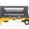 Drake ZT09249 AUSTRALIAN O’Phee BoxLoader Side Loading Trailer with Container - Yellow - Scale 1:50