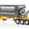 Drake ZT09249 AUSTRALIAN O’Phee BoxLoader Side Loading Trailer with Container - Yellow - Scale 1:50