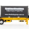 Drake ZT09249 AUSTRALIAN O’Phee BoxLoader Side Loading Trailer with Container - Yellow - Scale 1:50