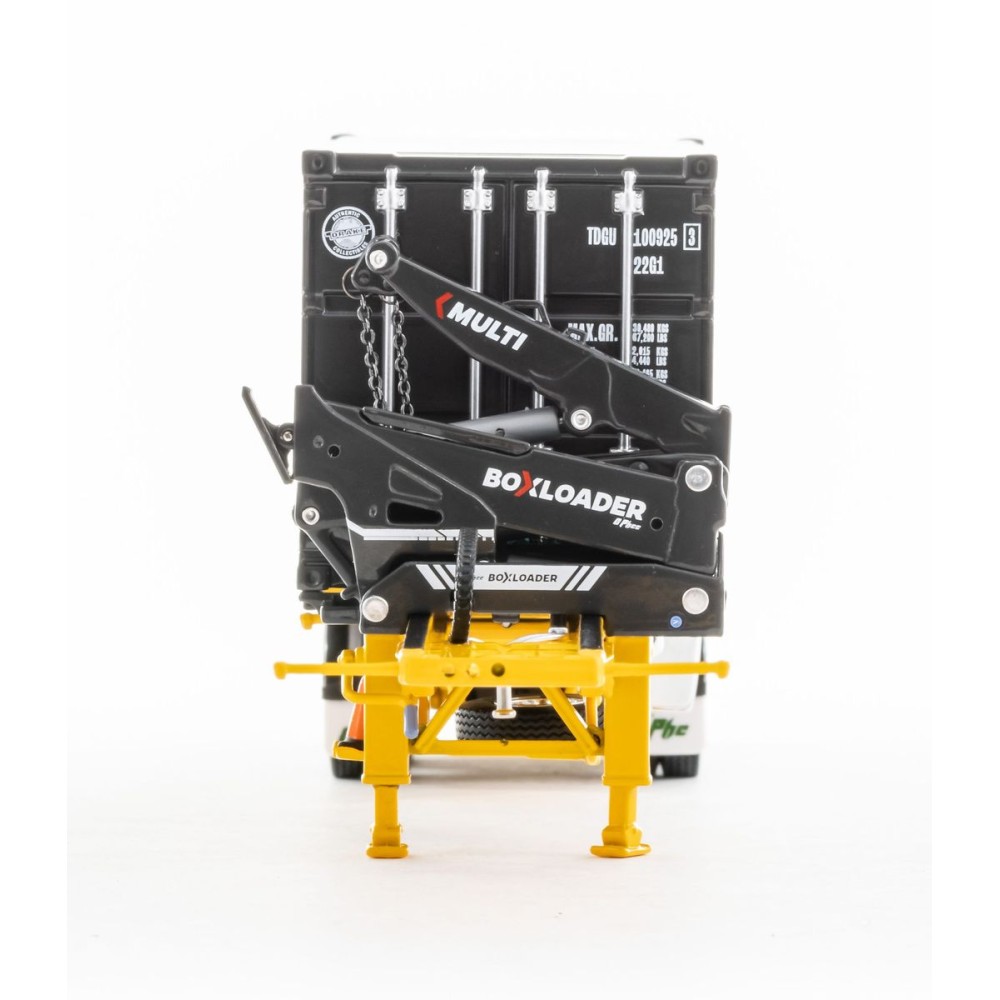 Drake ZT09249 AUSTRALIAN O’Phee BoxLoader Side Loading Trailer with Container - Yellow - Scale 1:50