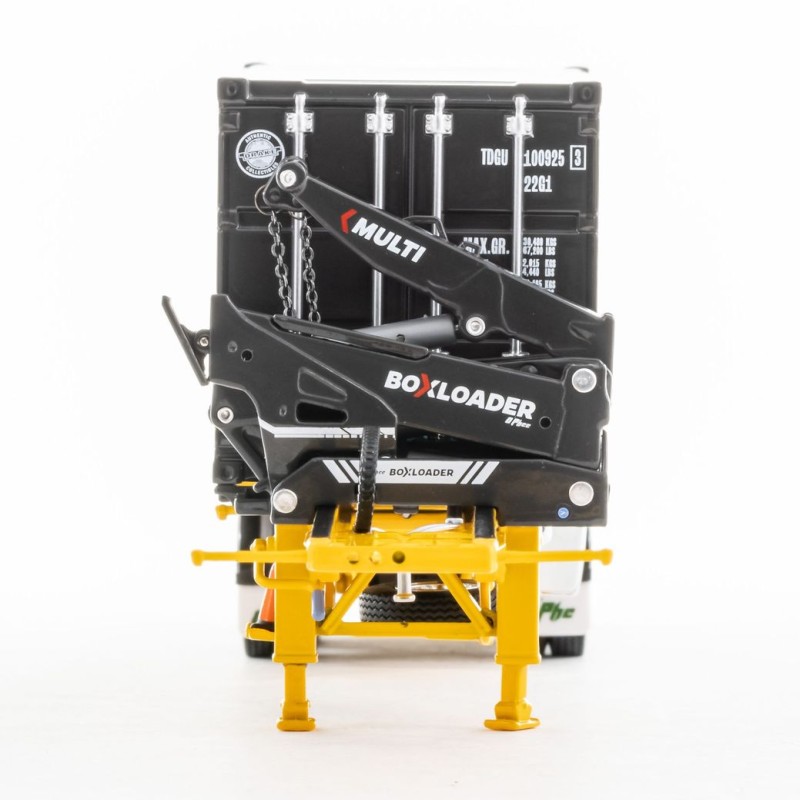 Drake ZT09249 AUSTRALIAN O’Phee BoxLoader Side Loading Trailer with Container - Yellow - Scale 1:50