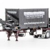 Drake ZT09250 AUSTRALIAN O’Phee BoxLoader Side Loading Trailer with Container - Burgundy - Scale 1:50