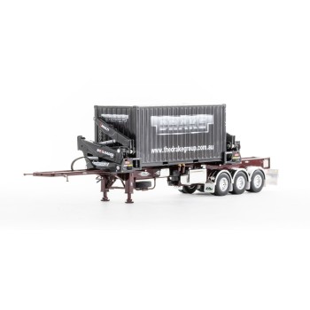 Drake ZT09250 AUSTRALIAN O’Phee BoxLoader Side Loading Trailer with Container - Burgundy - Scale 1:50