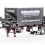 Drake ZT09250 AUSTRALIAN O’Phee BoxLoader Side Loading Trailer with Container - Burgundy - Scale 1:50