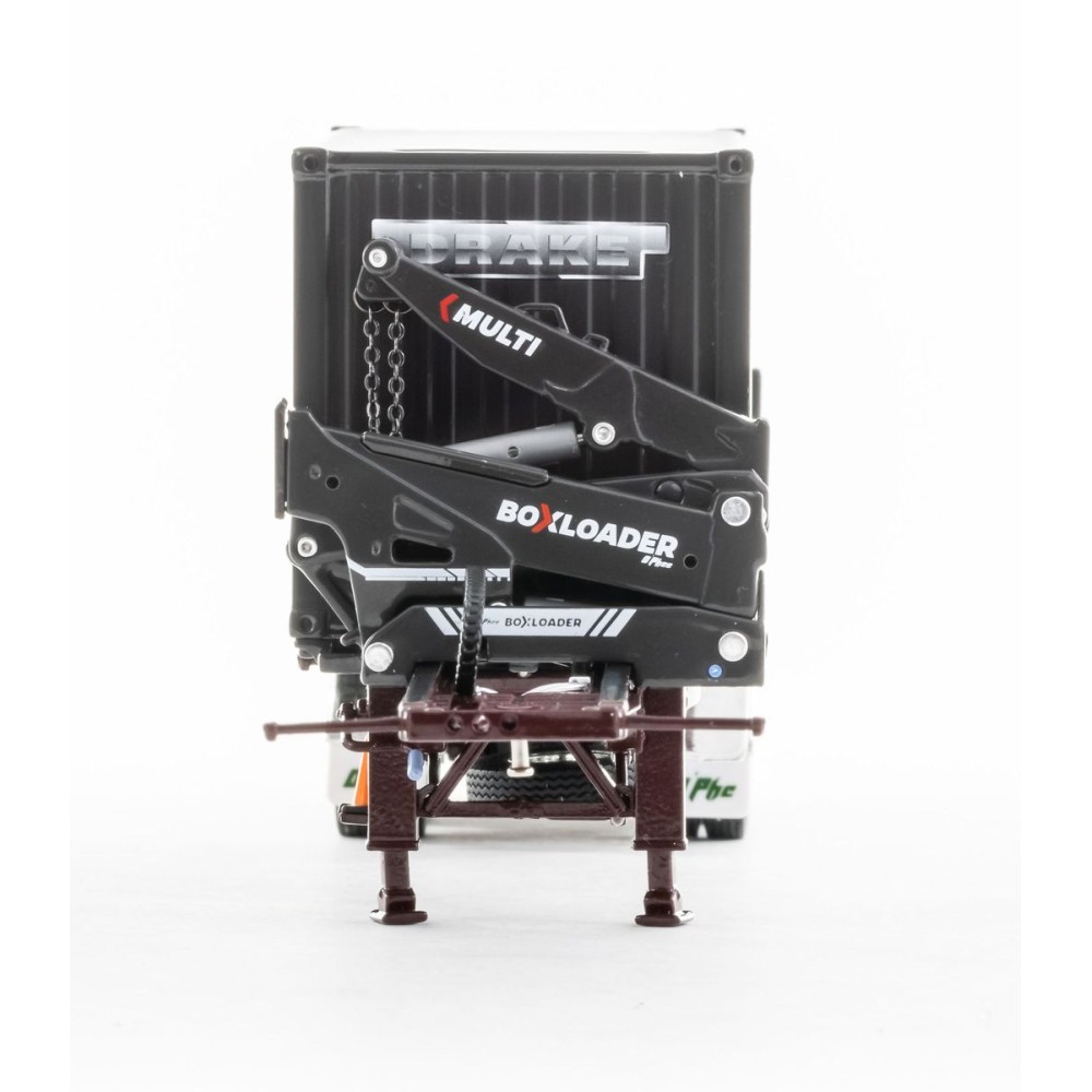 Drake ZT09250 AUSTRALIAN O’Phee BoxLoader Side Loading Trailer with Container - Burgundy - Scale 1:50