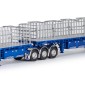 Drake ZT09253 AUSTRALIAN Maxitrans Freighter B Double Trailer Set Metallic Blue - Scale 1:50