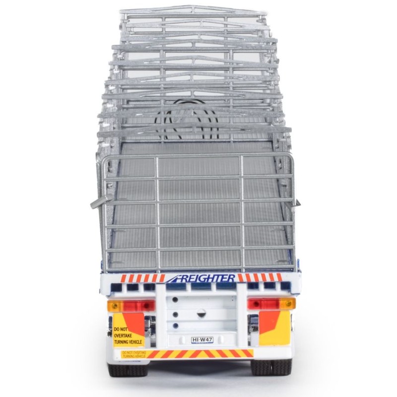 Drake ZT09253 AUSTRALIAN Maxitrans Freighter B Double Trailer Set Metallic Blue - Scale 1:50