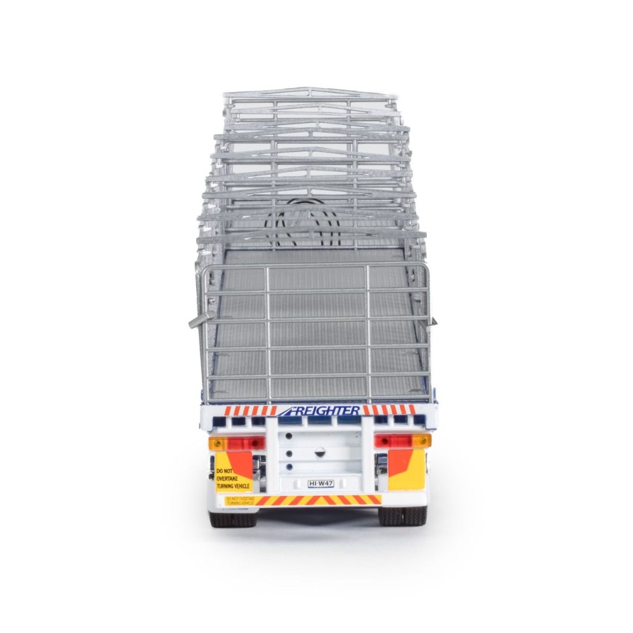 Drake ZT09253 AUSTRALIAN Maxitrans Freighter B Double Trailer Set Metallic Blue - Scale 1:50