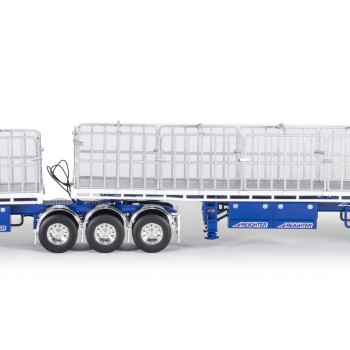 Drake ZT09260 AUSTRALIAN Maxitrans Freighter B Double Trailer Set Blue & White - Scale 1:50