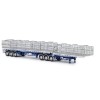 Drake ZT09260 AUSTRALIAN Maxitrans Freighter B Double Trailer Set Blue & White - Scale 1:50