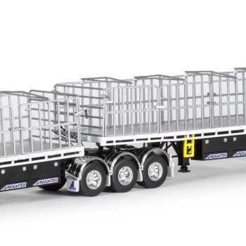 Drake ZT09261 AUSTRALIAN Maxitrans Freighter B Double Trailer Set Black & White - Scale 1:50