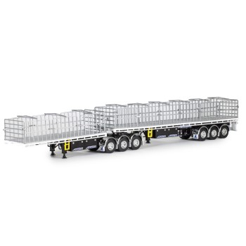 Drake ZT09261 AUSTRALIAN Maxitrans Freighter B Double Trailer Set Black & White - Scale 1:50