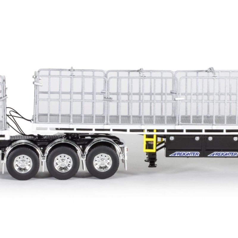 Drake ZT09261 AUSTRALIAN Maxitrans Freighter B Double Trailer Set Black & White - Scale 1:50
