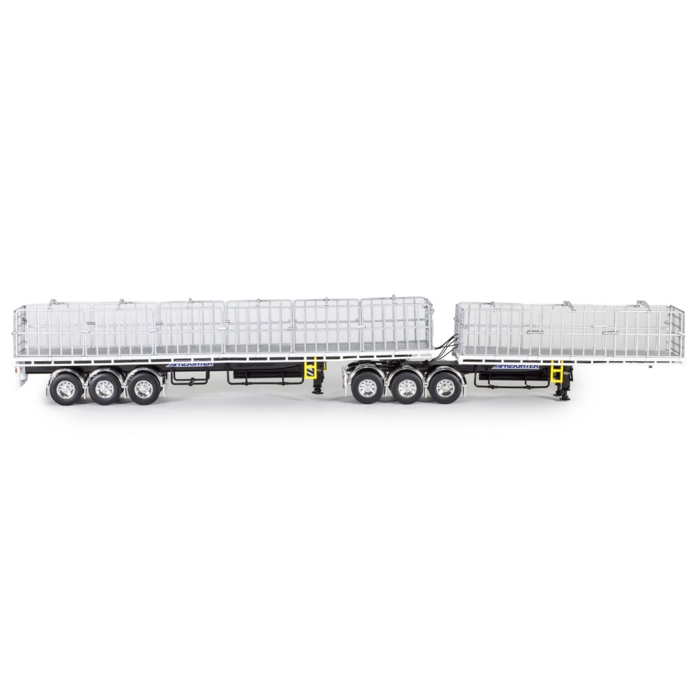 Drake ZT09261 AUSTRALIAN Maxitrans Freighter B Double Trailer Set Black & White - Scale 1:50