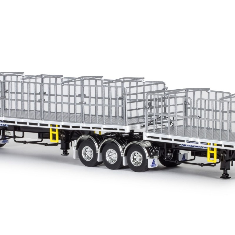 Drake ZT09261 AUSTRALIAN Maxitrans Freighter B Double Trailer Set Black & White - Scale 1:50