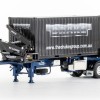 Drake ZT09264 AUSTRALIAN O’Phee BoxLoader Side Loading Trailer with Container - Metallic Blue - Scale 1:50
