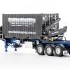 Drake ZT09264 AUSTRALIAN O’Phee BoxLoader Side Loading Trailer with Container - Metallic Blue - Scale 1:50