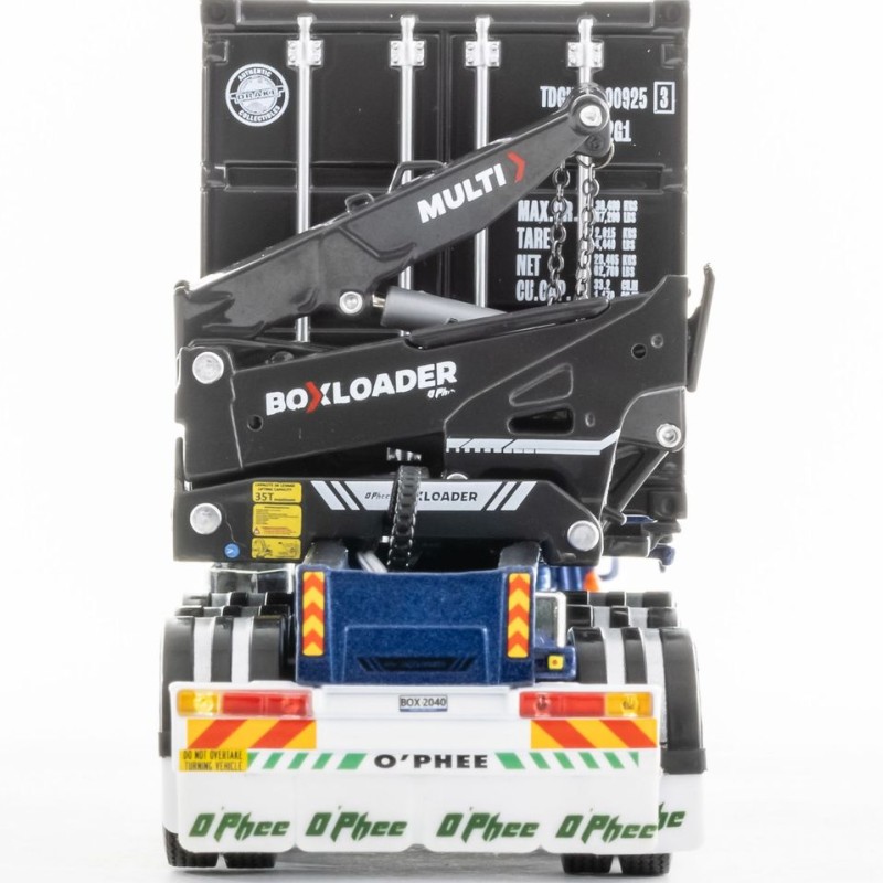 Drake ZT09264 AUSTRALIAN O’Phee BoxLoader Side Loading Trailer with Container - Metallic Blue - Scale 1:50