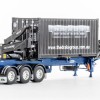 Drake ZT09264 AUSTRALIAN O’Phee BoxLoader Side Loading Trailer with Container - Metallic Blue - Scale 1:50
