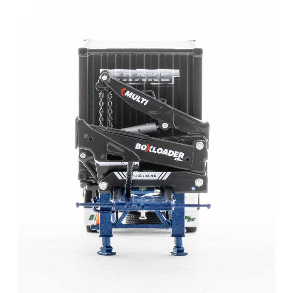 Drake ZT09264 AUSTRALIAN O’Phee BoxLoader Side Loading Trailer with Container - Metallic Blue - Scale 1:50