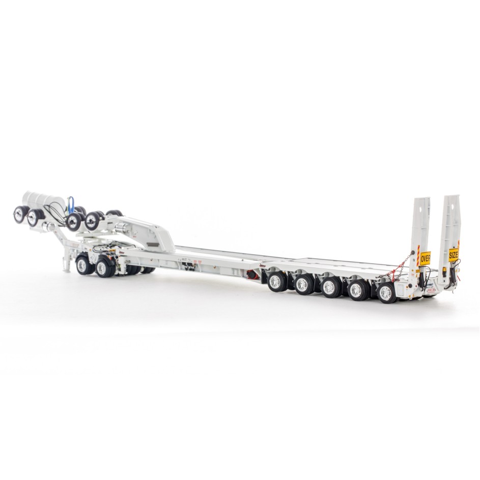 Drake ZT09232 AUSTRALIAN Drake 5x8 Swingwing Drop Deck Trailer and 2x8 Dolly White Heavy Haulage - Scale 1:50