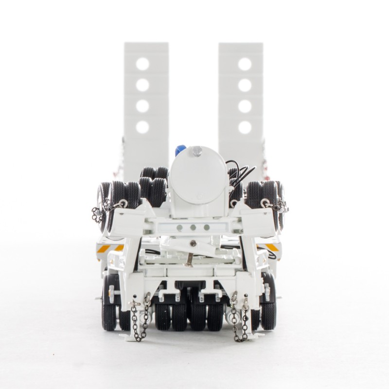 Drake ZT09232 AUSTRALIAN Drake 5x8 Swingwing Drop Deck Trailer and 2x8 Dolly White Heavy Haulage - Scale 1:50