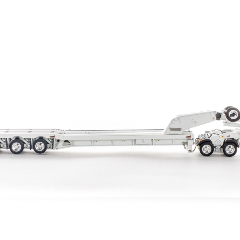 Drake ZT09232 AUSTRALIAN Drake 5x8 Swingwing Drop Deck Trailer and 2x8 Dolly White Heavy Haulage - Scale 1:50