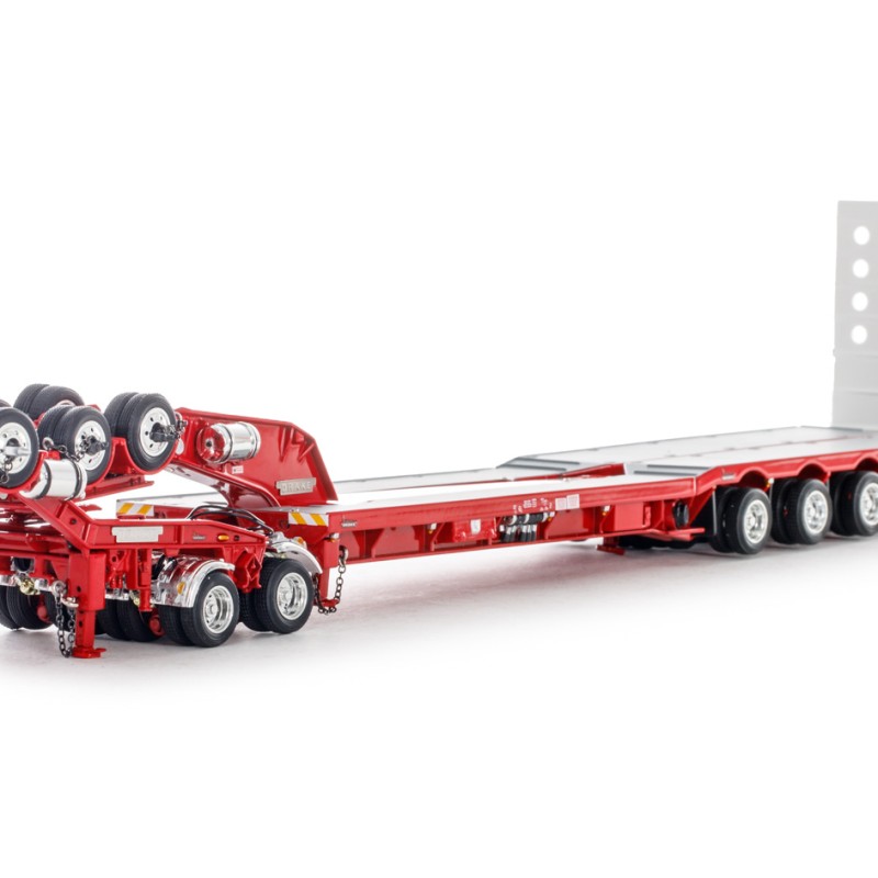 Drake ZT09239 AUSTRALIAN Drake 5x8 Swingwing Drop Deck Trailer and 2x8 Dolly Red Heavy Haulage - Scale 1:50