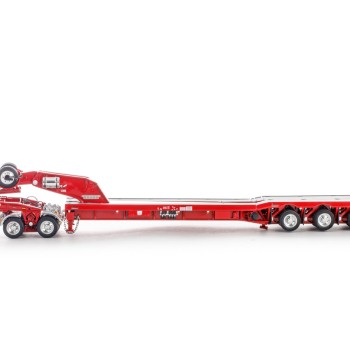 Drake ZT09239 AUSTRALIAN Drake 5x8 Swingwing Drop Deck Trailer and 2x8 Dolly Red Heavy Haulage - Scale 1:50