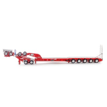 Drake ZT09239 AUSTRALIAN Drake 5x8 Swingwing Drop Deck Trailer and 2x8 Dolly Red Heavy Haulage - Scale 1:50
