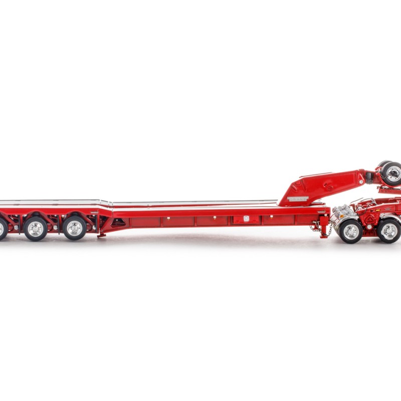 Drake ZT09239 AUSTRALIAN Drake 5x8 Swingwing Drop Deck Trailer and 2x8 Dolly Red Heavy Haulage - Scale 1:50