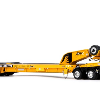 Drake ZT09275 AUSTRALIAN Drake 5x8 Swingwing Drop Deck Trailer and 2x8 Dolly Big Hill Cranes - Scale 1:50