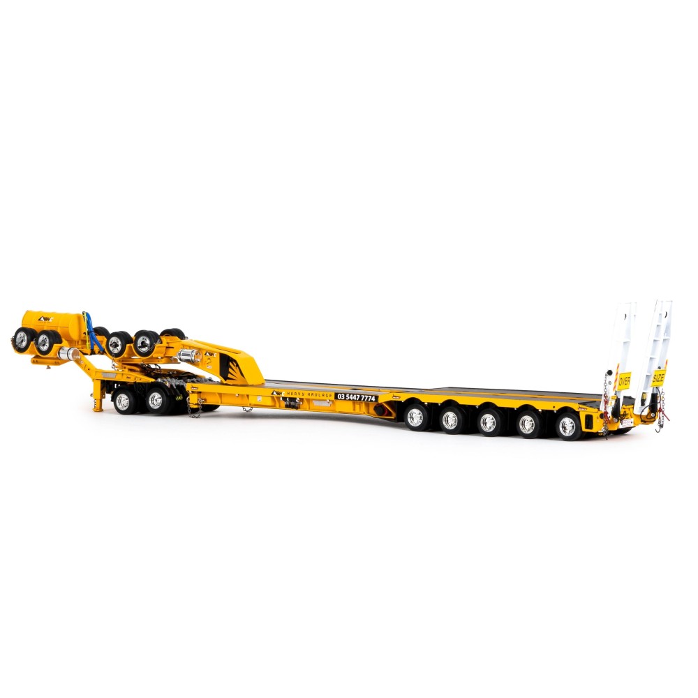 Drake ZT09275 AUSTRALIAN Drake 5x8 Swingwing Drop Deck Trailer and 2x8 Dolly Big Hill Cranes - Scale 1:50