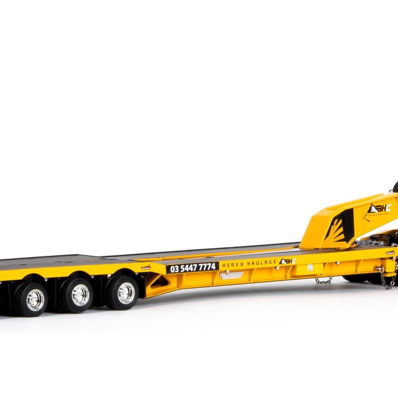 Drake ZT09275 AUSTRALIAN Drake 5x8 Swingwing Drop Deck Trailer and 2x8 Dolly Big Hill Cranes - Scale 1:50