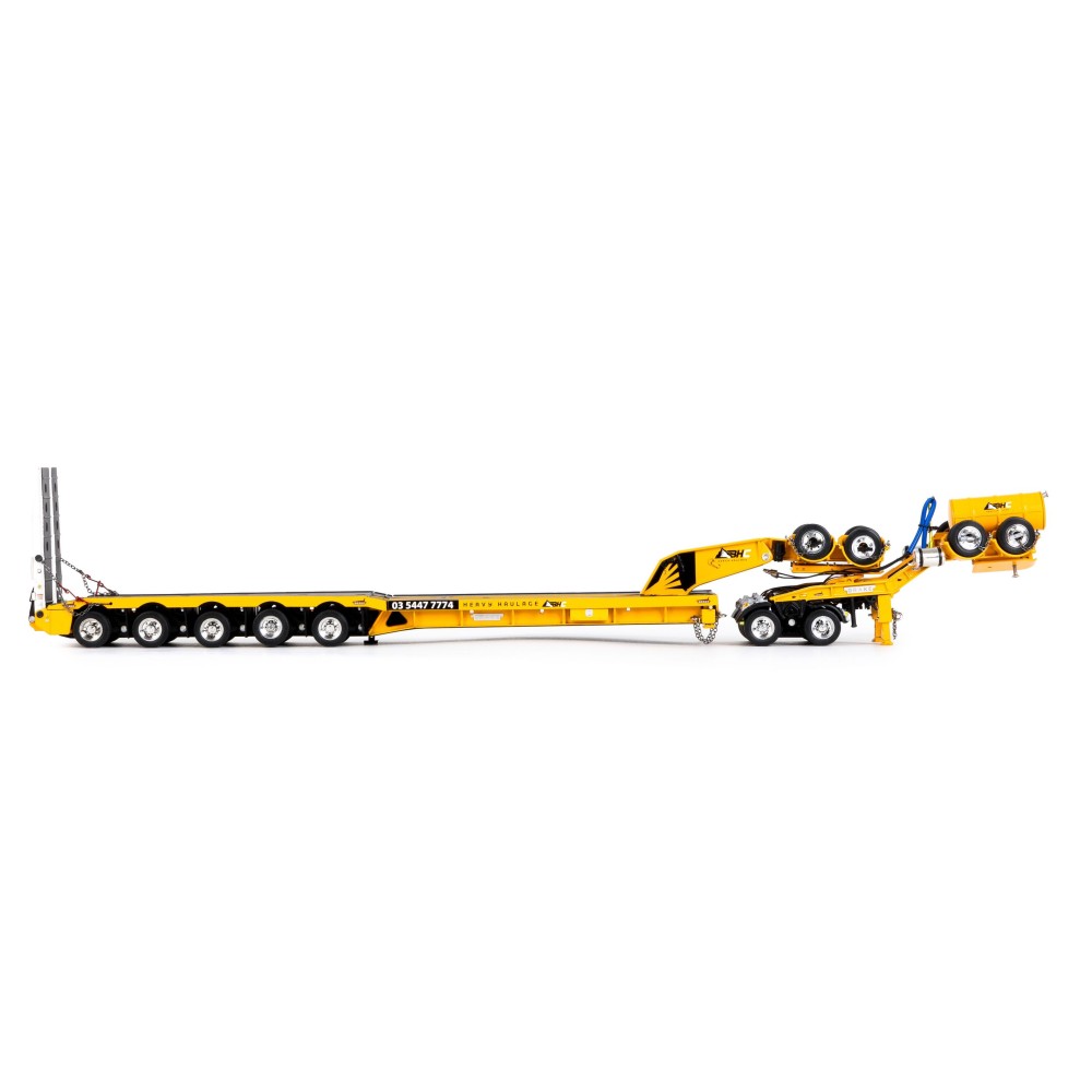 Drake ZT09275 AUSTRALIAN Drake 5x8 Swingwing Drop Deck Trailer and 2x8 Dolly Big Hill Cranes - Scale 1:50