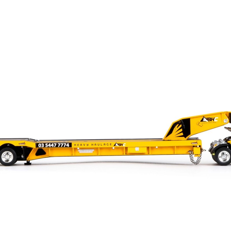 Drake ZT09275 AUSTRALIAN Drake 5x8 Swingwing Drop Deck Trailer and 2x8 Dolly Big Hill Cranes - Scale 1:50