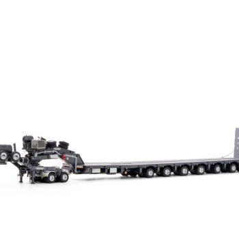Drake ZT09077 AUSTRALIAN Heavy Haulage Drake 7x8 Steerable Trailer with 2x8 Dolly Gunmetal Grey - Scale 1:50